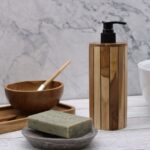 Natural Teakwood Soap Dispencer - Round - immagine 5