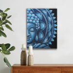Blue Half Buddha Mandala 60x80cm - immagine 2