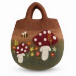 Mushroom Garden Felted Bag - 35x27cm