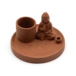 Multi Purpose Buddha Incense Plate - Natural Terracotta Style - immagine 6