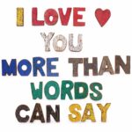 Nat Rustic Bark Letters - I love you more than words can say(28)