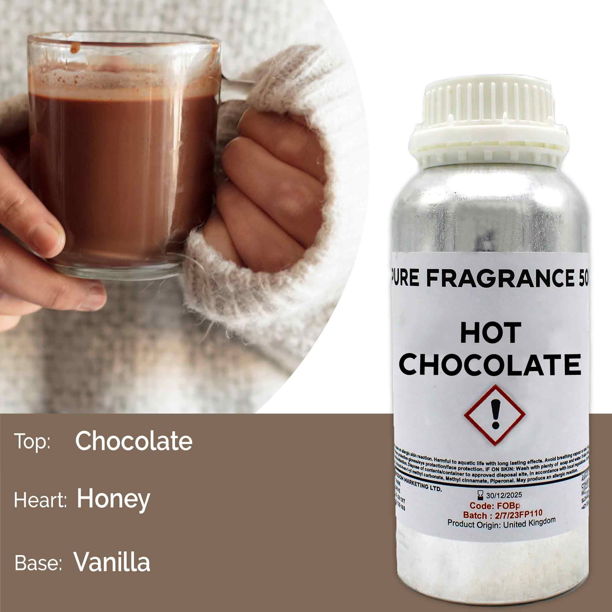 bG9jYWw6Ly9tZWRpYS8xRy9KRC82MFIzMEMxSDYwU0tKRDFHLzNlM2Y5MzM5LmpwZWc.jpg Hot Chocolate Pure Fragrance Oil - 500ml - immagine 1