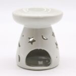 Lrg Classic White Oil Burner - Moon & Star - immagine 2