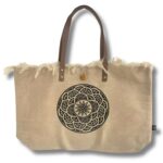 Natural Tote Bag Leather Handle - Mandala - immagine 3