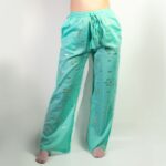 (ML) Nomad Sari On the Med Collection - Lounge Pants - Turquoise & Gold Fish Design - immagine 4