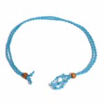 Crystal Gemstone Necklace Cord 45cm/18inch - Blue - immagine 6