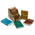 Mini Assorted Leather Notebook (10x7.5 cm)  - 1 piece - immagine 3