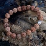 Rudraksha Buddah Bangle Mala - Natural - immagine 2