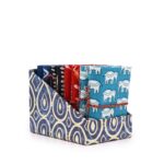 4x Block Print Cotton Bound Notebooks 7x10cm - Assorted