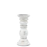 Classic Candle Stand - Whitewash -  23x10cm - Small