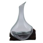 Molten Glass Mini Decanter on Wood 20cm - immagine 2