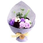 Standing Soap Flower Bouquet - Purple - immagine 2