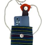 Phone Holder Bag Black and Multi - fox decor - immagine 2