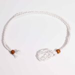 Crystal Gemstone Necklace Cord 45cm/18inch - White - immagine 2