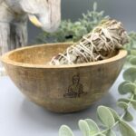 Wooden Smudge and Ritual Offerings Bowl - Buddha - 14x7cm - immagine 2