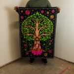 Cotton Wall Art (70x110cm) - Buddha Bodhi Tree - immagine 2
