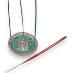 Buddha Green Decor Incense Holder 10cm - immagine 3