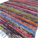 153 x 90cm Luxury Rag Rug - Blue - immagine 2