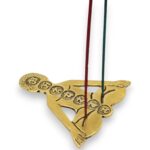 Gold Aluminum Seven Chakra Yoga Incense Holder 12x12cm - immagine 5