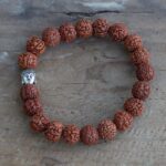 Rudraksha Buddah Bangle Mala - Natural - immagine 3