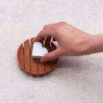 Classic Mahogany Soap Dish - Round - immagine 4