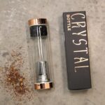 Crystal Glass Tea Infuser Bottle - Rose Gold - Amethyst - immagine 4