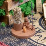 Multi Purpose Buddha Incense Plate - Natural Terracotta Style - immagine 7