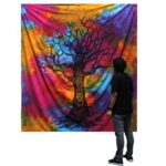 Double Cotton Bedspread + Wall Hanging - Winter Tree - immagine 2