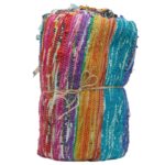 153 x 90cm Luxury Rag Rug - Blue - immagine 3