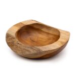 Medium Natural Shape Teakwood Bowl - 20x7cm - immagine 2