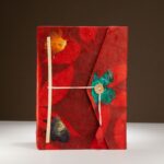 Lokta Bold Floral Notebook – Large (21x15cm) – 45 Leaves – Includes Bookmark – Ruby - immagine 4