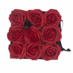 Soap Flower Gift Bouquet - 9 Red Roses - Square - immagine 4