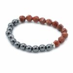 Faceted Gemstone Bracelet - Magnetic Red Jasper - immagine 2