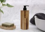 Natural Teakwood Soap Dispencer - Round - immagine 9