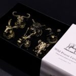 Gift Set of 6 Shot Glasses (50ml) - Wild Forest Creatures - Antique Bronze - immagine 8