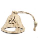 Pack of 3 Christmas Wooden Craft Decoration - Bell - immagine 10