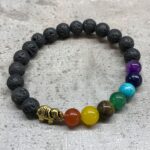Lava Stone Bracelet - Elephant Chakra - immagine 2