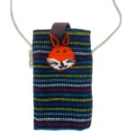 Phone Holder Bag Black and Multi - fox decor - immagine 4
