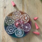 Soapstone Disc Incense Holder 10cm - Seven Chakra - immagine 4