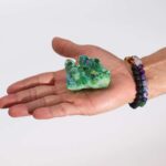 Med Enhanced Natural Quartz - Aura Green Flame Quartz (approx 100-150gm 7-10cm) - immagine 4