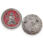 Buddha Red Decor Incense Holder 10cm - immagine 2