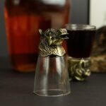 Gift Set of 12 Bottom Up Shot Glasses (25ml) - Forest & Mystical Creatures - Antique Bronze - immagine 10