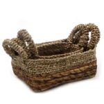 Banana Leaf & Seagrass Square Basket- Set of 3 - immagine 3