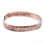 Copper Tibetan Bracelet - Slim Tribal  Swirls - immagine 2