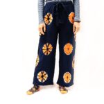 Japanese Style Lounge Pants - Blue & Orange - M - immagine 2