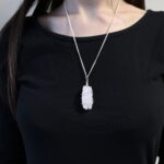 Cascade Wrapped Necklace - Rough Opalite - immagine 2