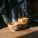 Lrg Ritual Bowl Incense Cone Holder 11x10 cm - Om - immagine 2