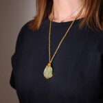 Crystal Gemstone Necklace Cord 45cm/18inch - Sand - immagine 5