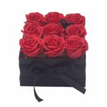 Soap Flower Gift Bouquet - 9 Red Roses - Square - immagine 5