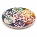 Soapstone Disc Incense Holder 10cm - Seven Chakra - immagine 3